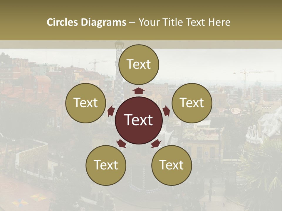 Park Guell By Antoni Gaudi Architect PowerPoint Template