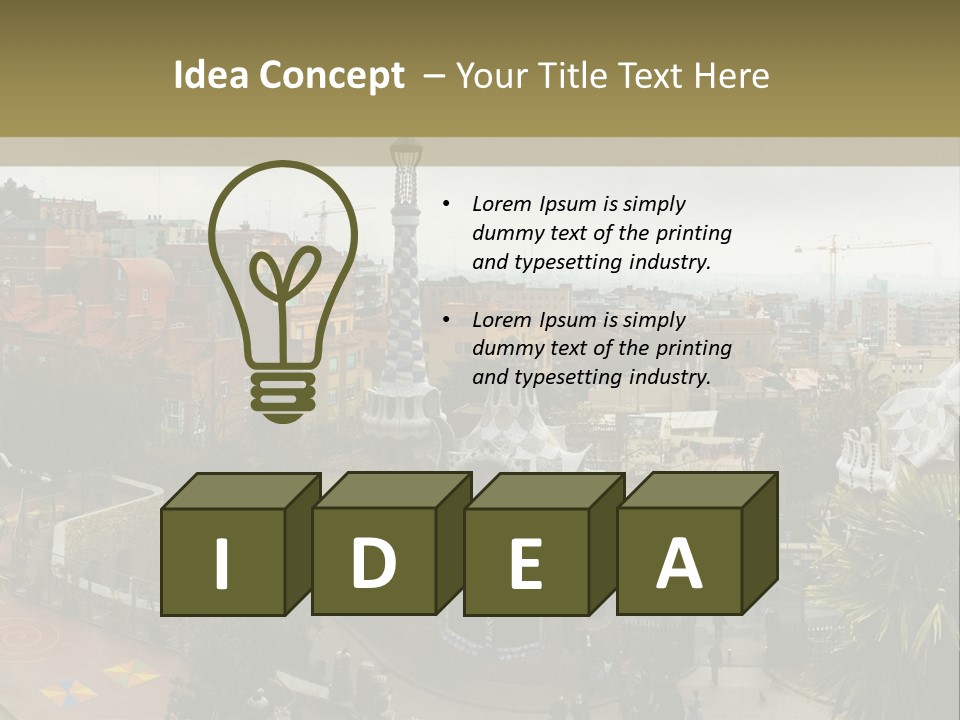 Park Guell By Antoni Gaudi Architect PowerPoint Template