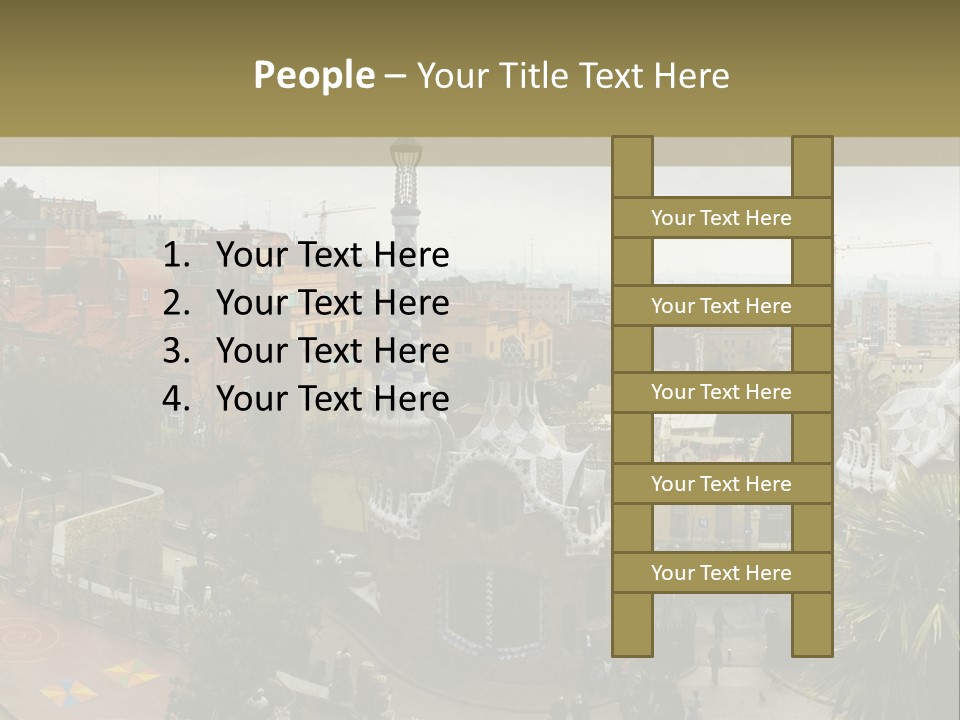 Park Guell By Antoni Gaudi Architect PowerPoint Template