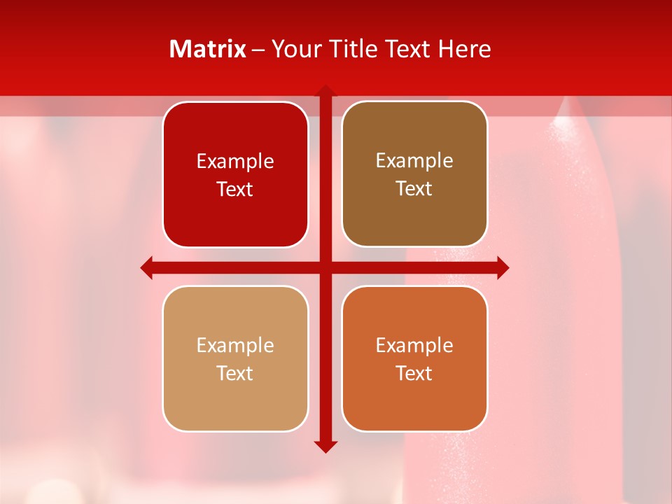 A Group Of Red Lipsticks On A Red Background PowerPoint Template