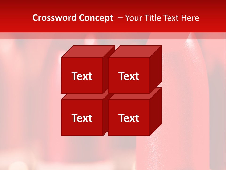 A Group Of Red Lipsticks On A Red Background PowerPoint Template