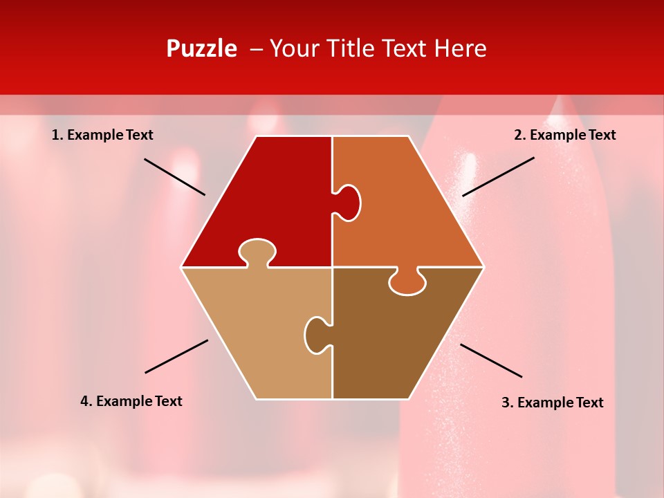 A Group Of Red Lipsticks On A Red Background PowerPoint Template