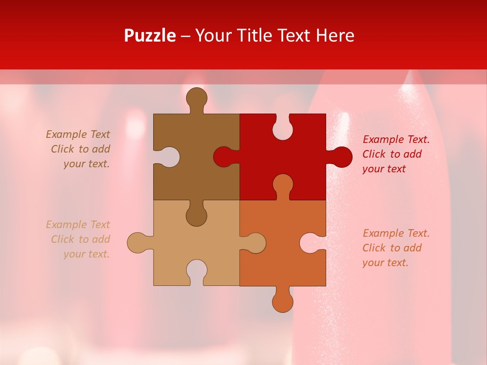 A Group Of Red Lipsticks On A Red Background PowerPoint Template