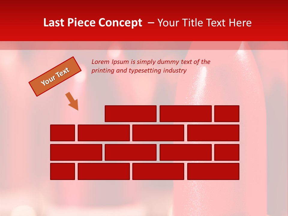 A Group Of Red Lipsticks On A Red Background PowerPoint Template