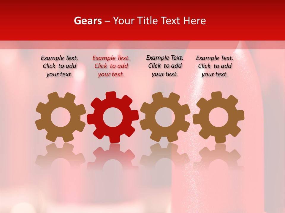 A Group Of Red Lipsticks On A Red Background PowerPoint Template