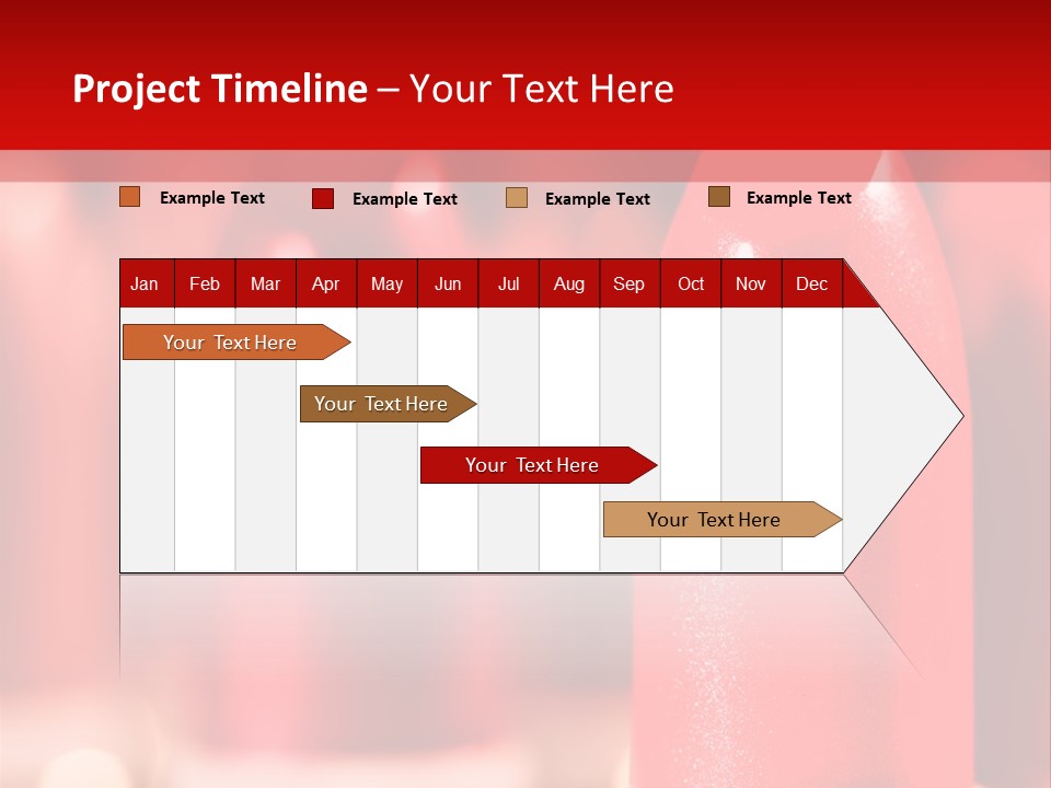 A Group Of Red Lipsticks On A Red Background PowerPoint Template