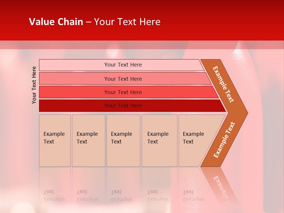 A Group Of Red Lipsticks On A Red Background PowerPoint Template