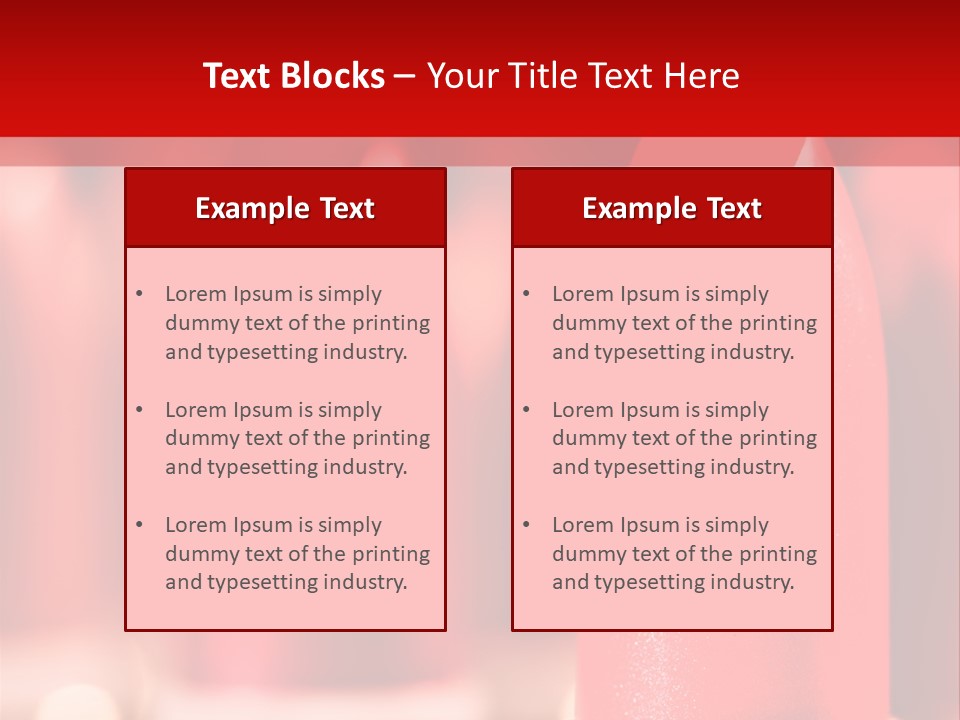 A Group Of Red Lipsticks On A Red Background PowerPoint Template