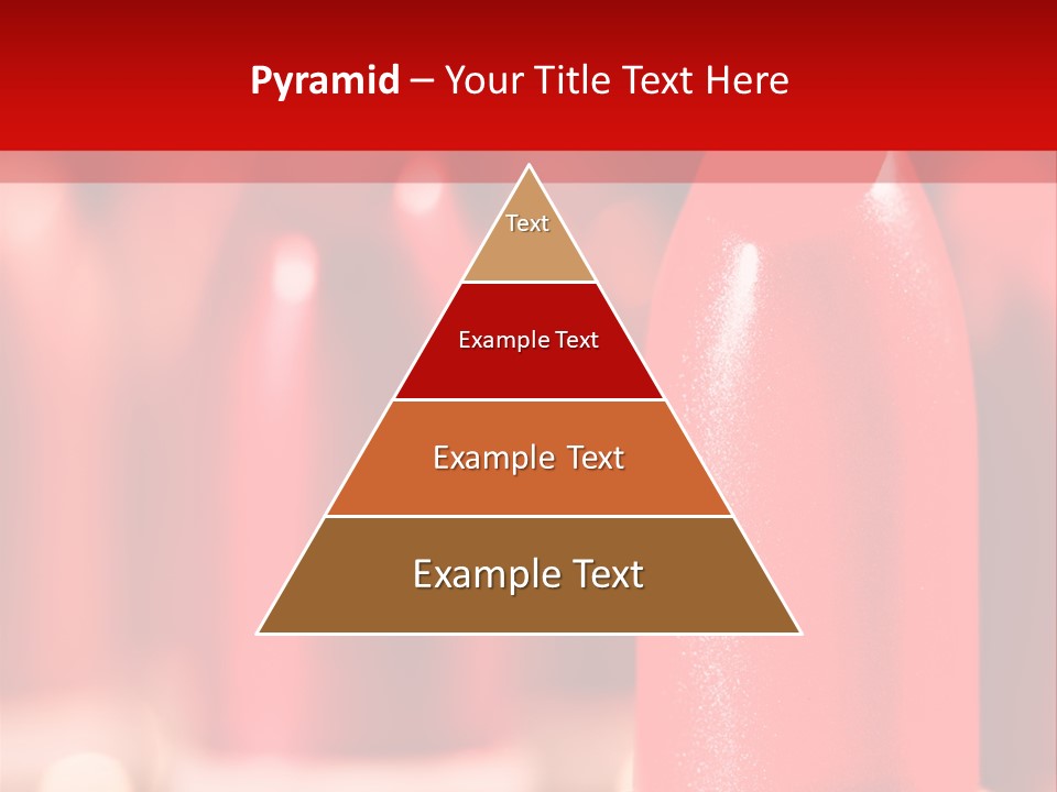 A Group Of Red Lipsticks On A Red Background PowerPoint Template