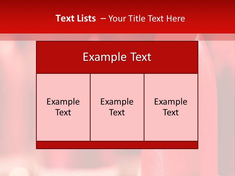 A Group Of Red Lipsticks On A Red Background PowerPoint Template