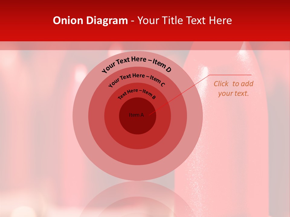 A Group Of Red Lipsticks On A Red Background PowerPoint Template