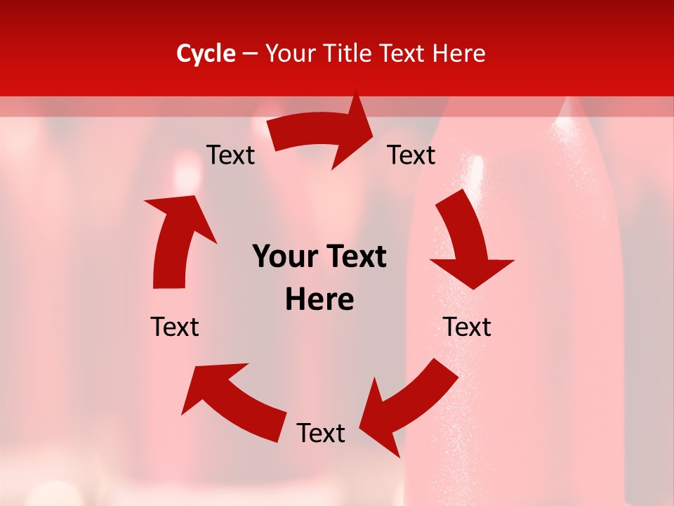 A Group Of Red Lipsticks On A Red Background PowerPoint Template