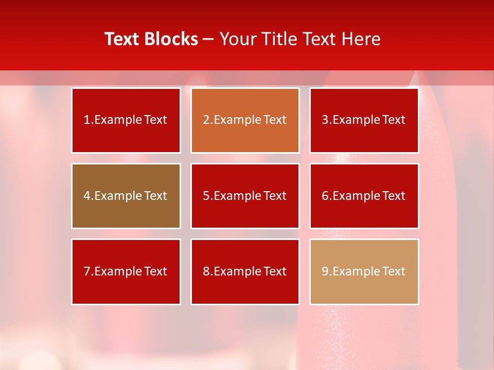 A Group Of Red Lipsticks On A Red Background PowerPoint Template