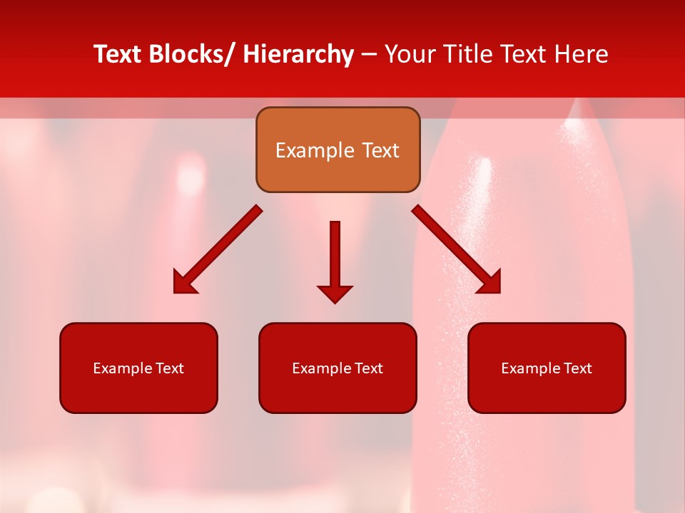 A Group Of Red Lipsticks On A Red Background PowerPoint Template