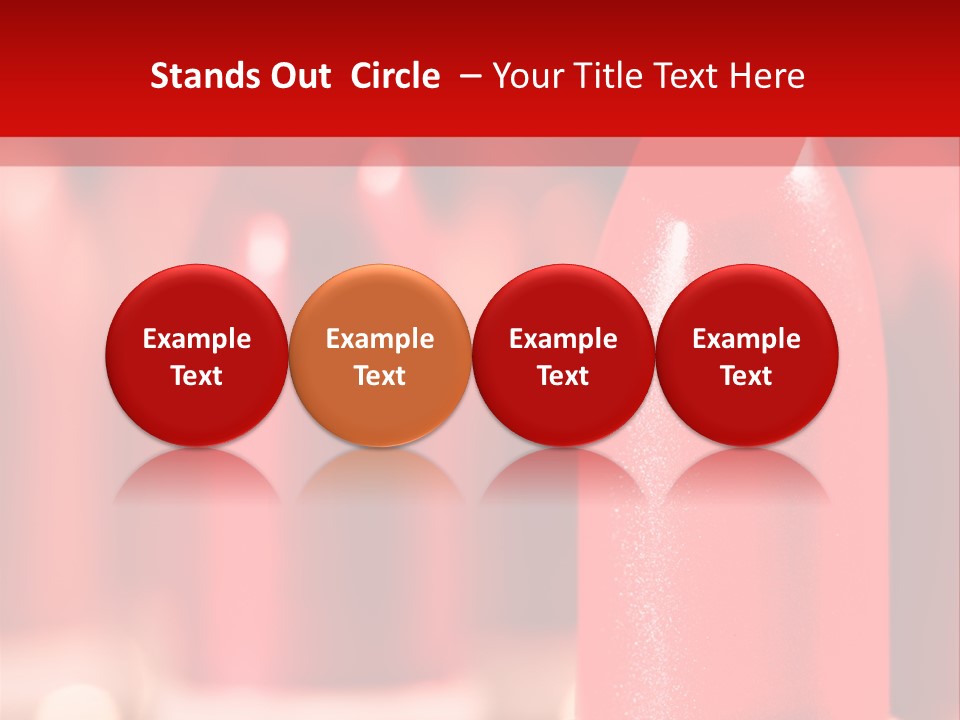 A Group Of Red Lipsticks On A Red Background PowerPoint Template