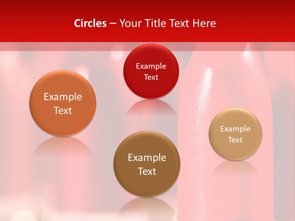 A Group Of Red Lipsticks On A Red Background PowerPoint Template