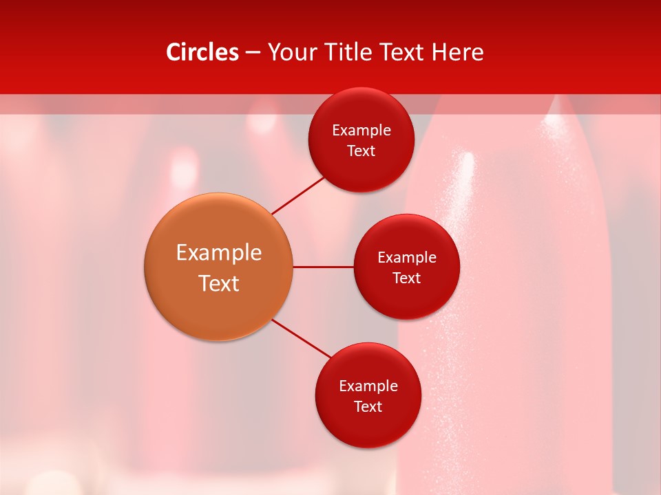 A Group Of Red Lipsticks On A Red Background PowerPoint Template