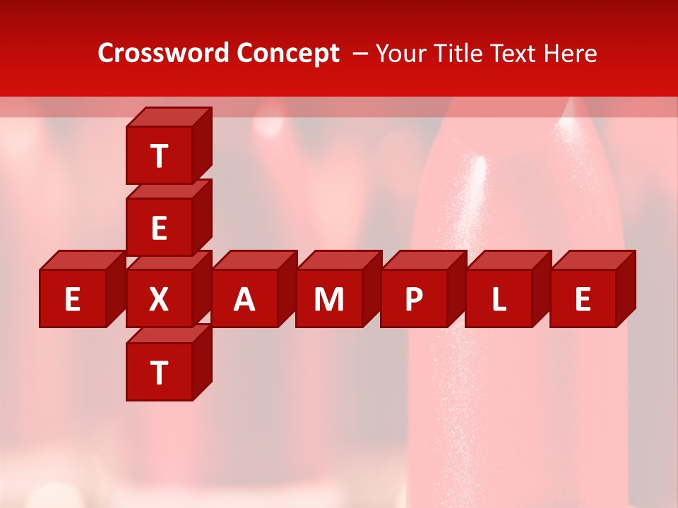 A Group Of Red Lipsticks On A Red Background PowerPoint Template