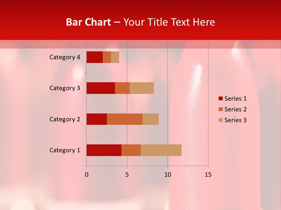 A Group Of Red Lipsticks On A Red Background PowerPoint Template