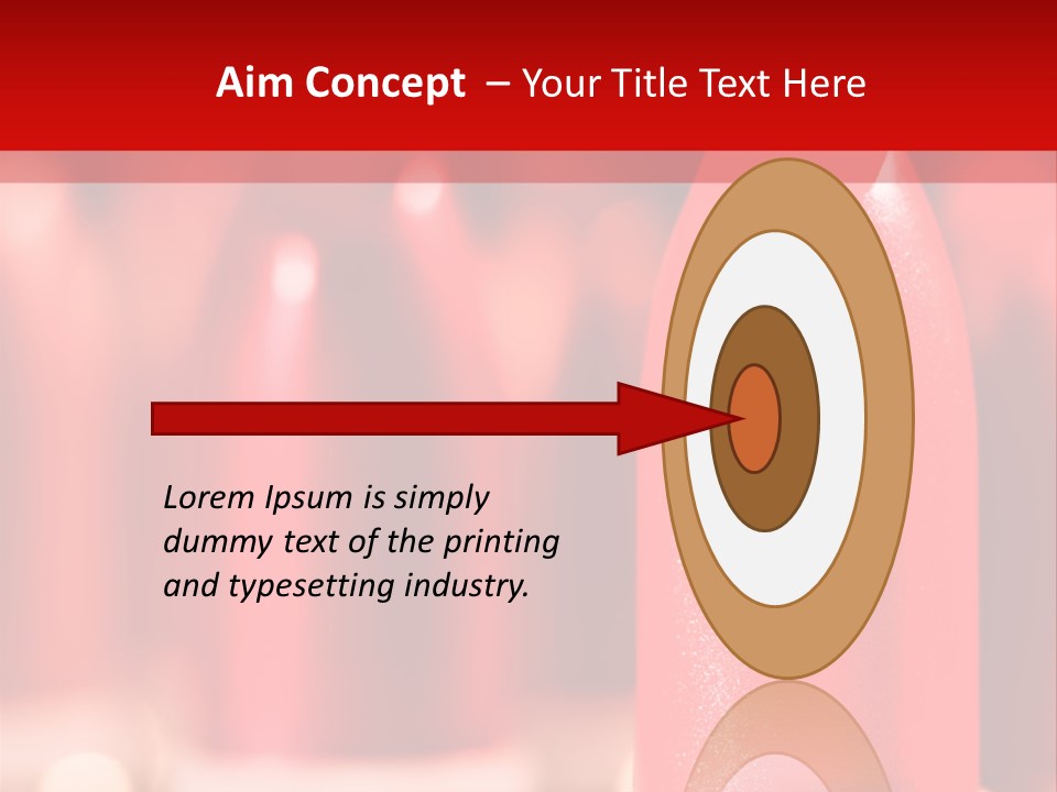 A Group Of Red Lipsticks On A Red Background PowerPoint Template