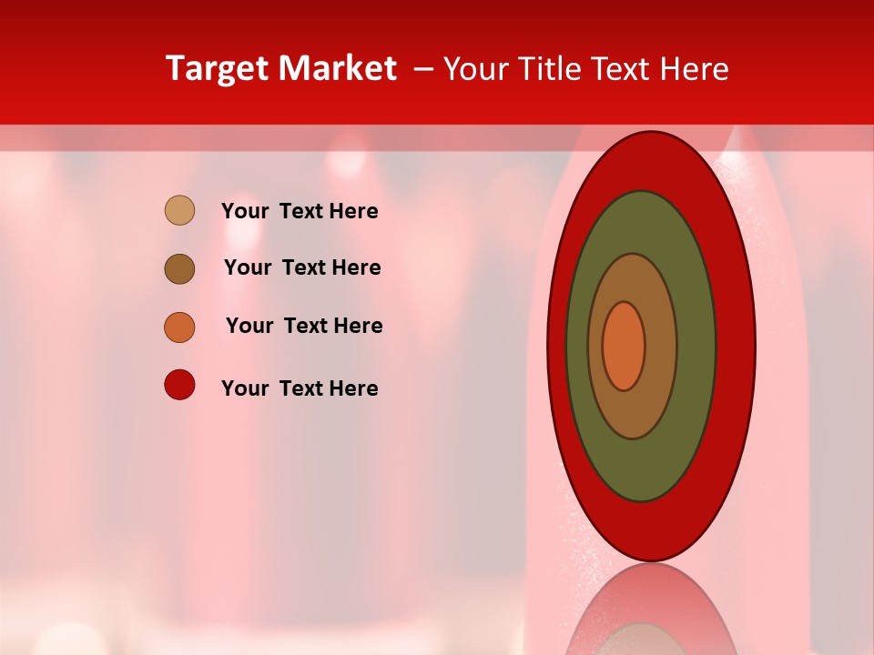 A Group Of Red Lipsticks On A Red Background PowerPoint Template