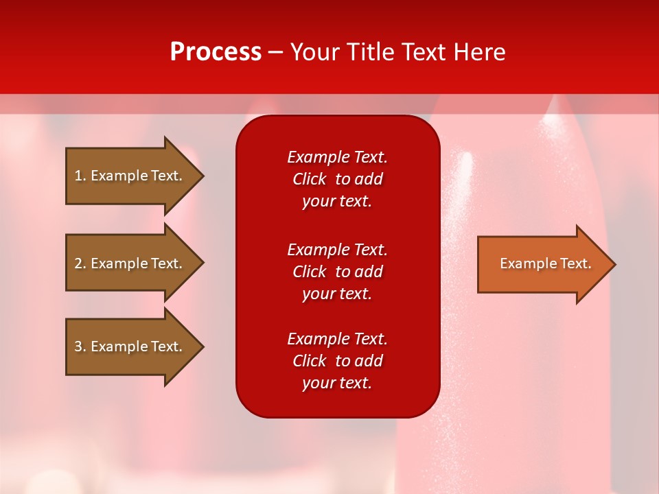 A Group Of Red Lipsticks On A Red Background PowerPoint Template
