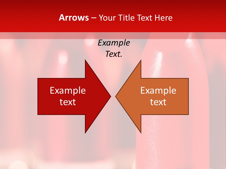 A Group Of Red Lipsticks On A Red Background PowerPoint Template