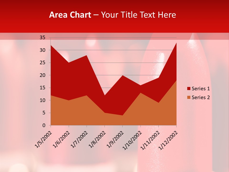 A Group Of Red Lipsticks On A Red Background PowerPoint Template