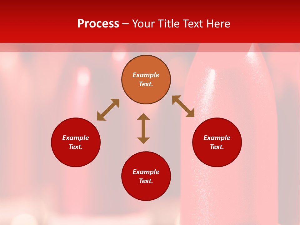 A Group Of Red Lipsticks On A Red Background PowerPoint Template