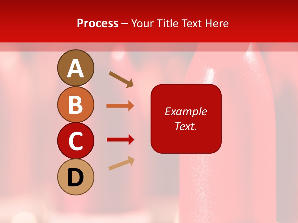 A Group Of Red Lipsticks On A Red Background PowerPoint Template