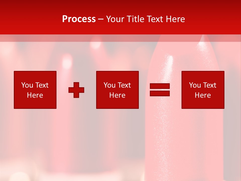 A Group Of Red Lipsticks On A Red Background PowerPoint Template
