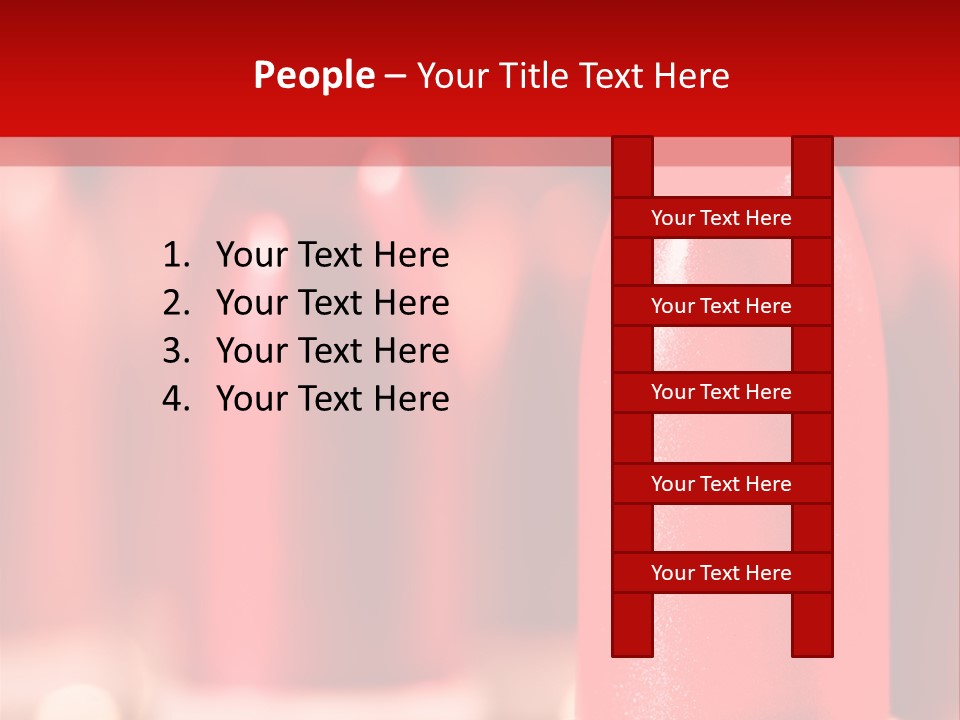 A Group Of Red Lipsticks On A Red Background PowerPoint Template