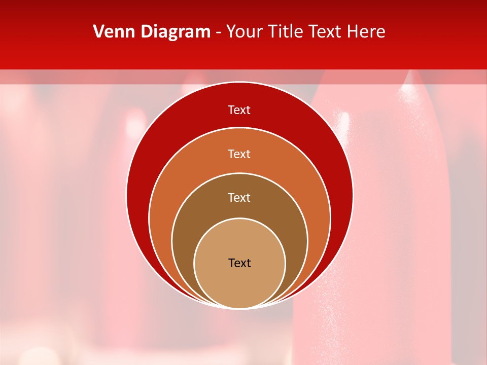 A Group Of Red Lipsticks On A Red Background PowerPoint Template