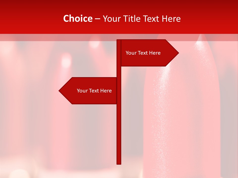 A Group Of Red Lipsticks On A Red Background PowerPoint Template