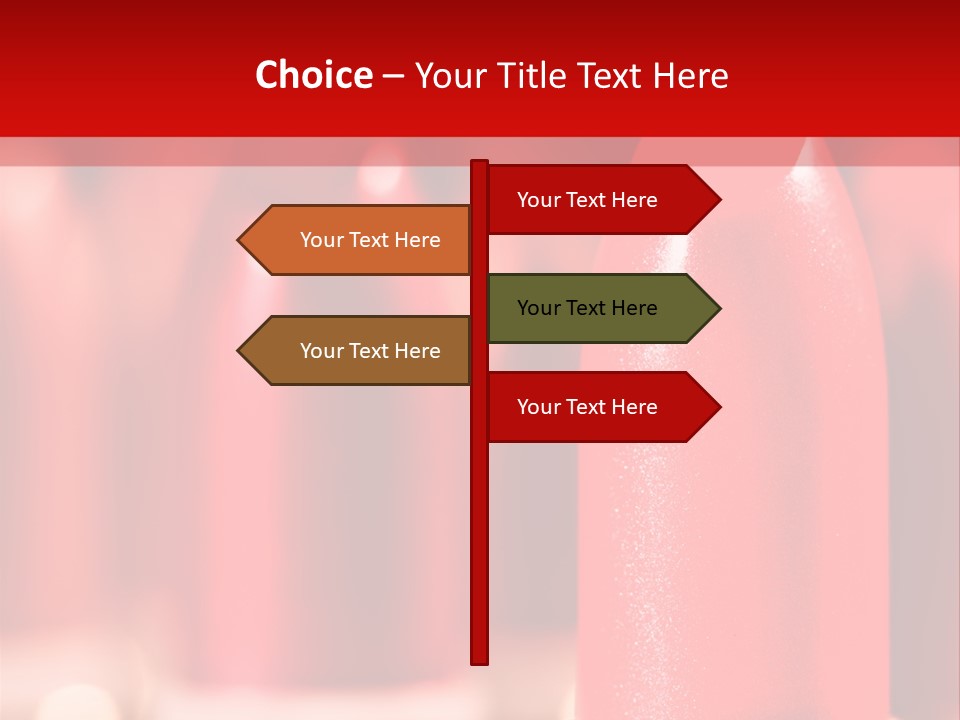 A Group Of Red Lipsticks On A Red Background PowerPoint Template