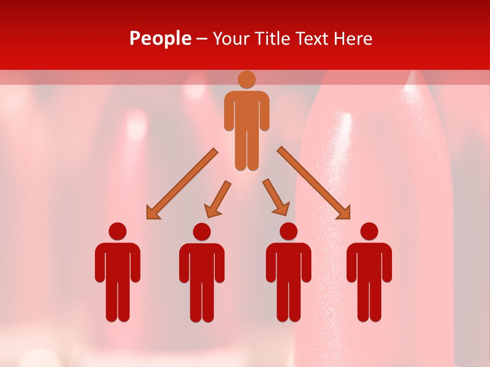 A Group Of Red Lipsticks On A Red Background PowerPoint Template