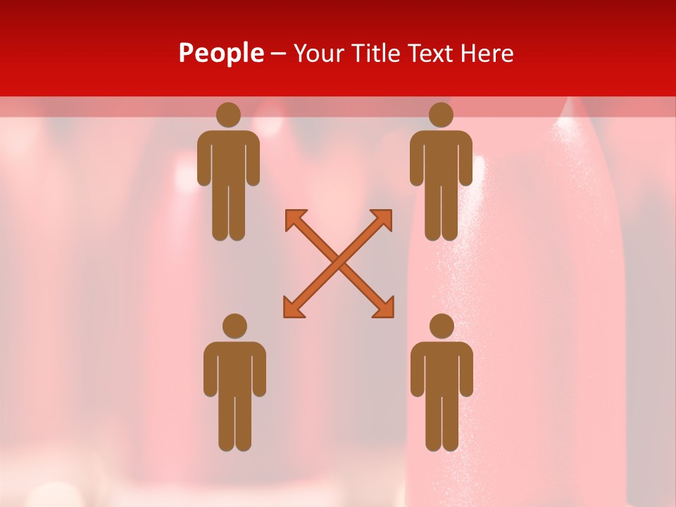 A Group Of Red Lipsticks On A Red Background PowerPoint Template