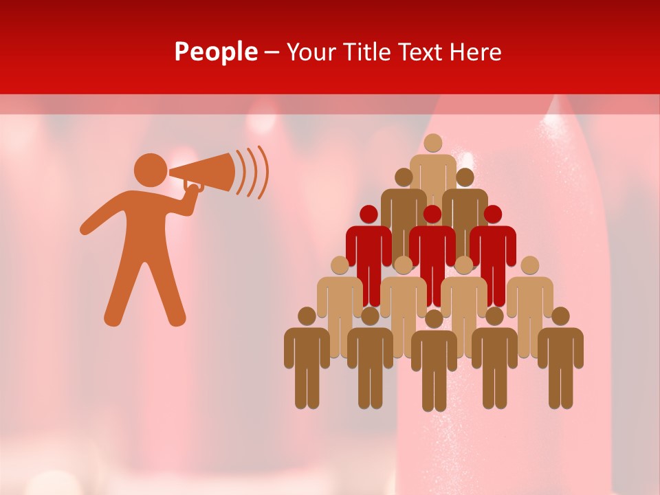 A Group Of Red Lipsticks On A Red Background PowerPoint Template