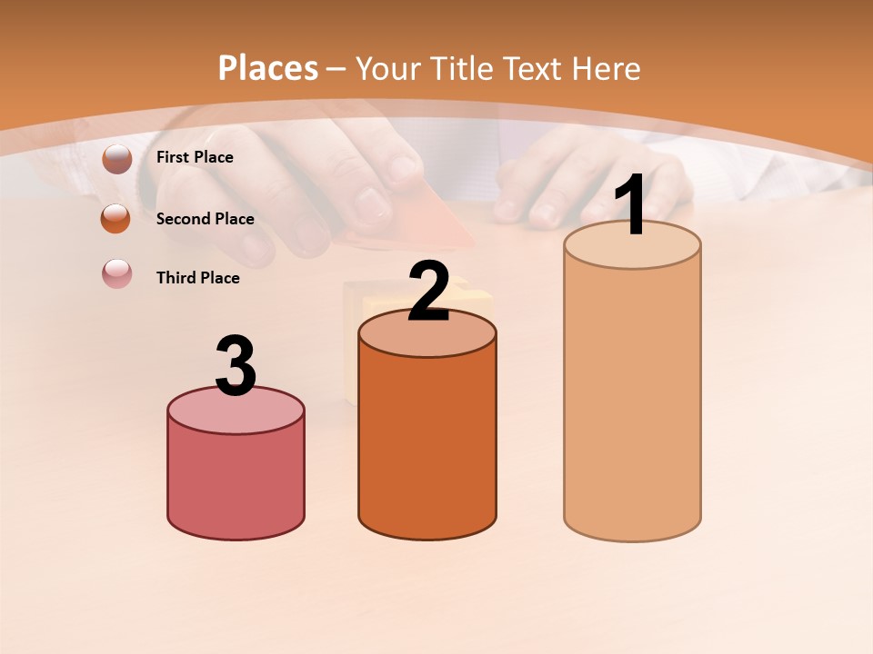 Businessman Selling A New House At His Office (Selective Focus) PowerPoint Template