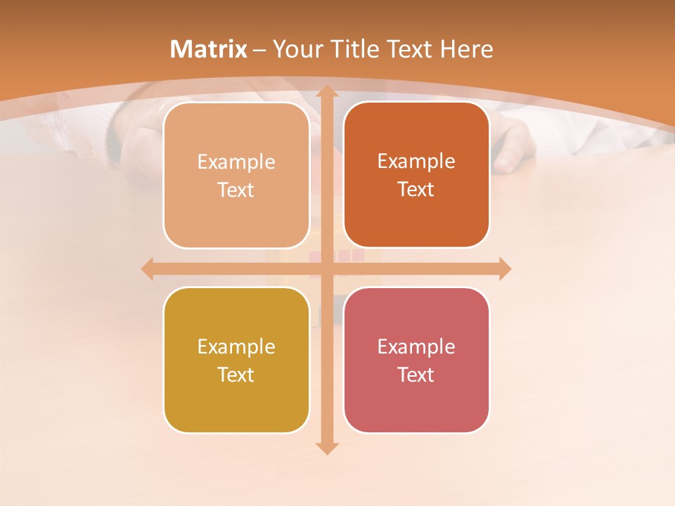 Businessman Selling A New House At His Office (Selective Focus) PowerPoint Template