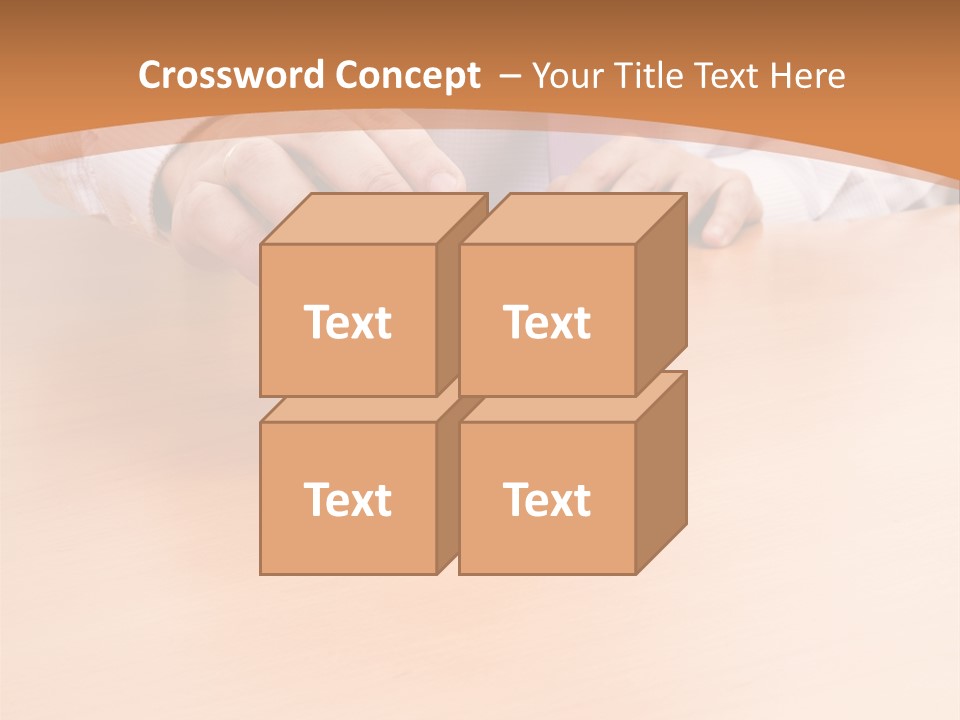 Businessman Selling A New House At His Office (Selective Focus) PowerPoint Template