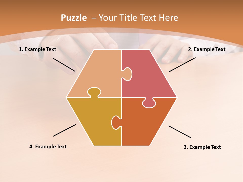 Businessman Selling A New House At His Office (Selective Focus) PowerPoint Template