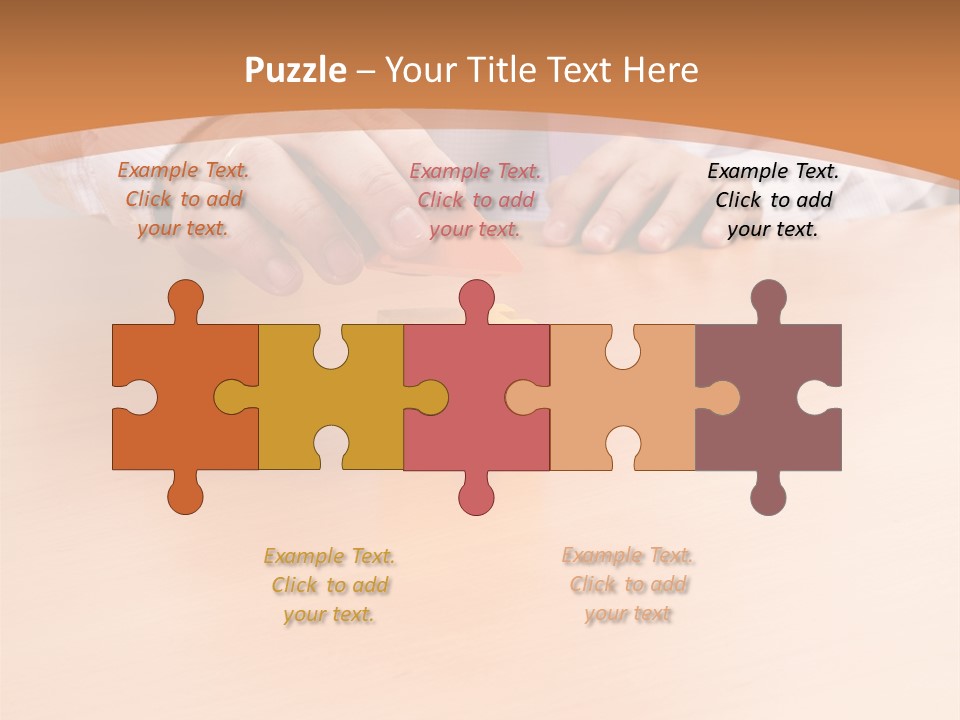 Businessman Selling A New House At His Office (Selective Focus) PowerPoint Template