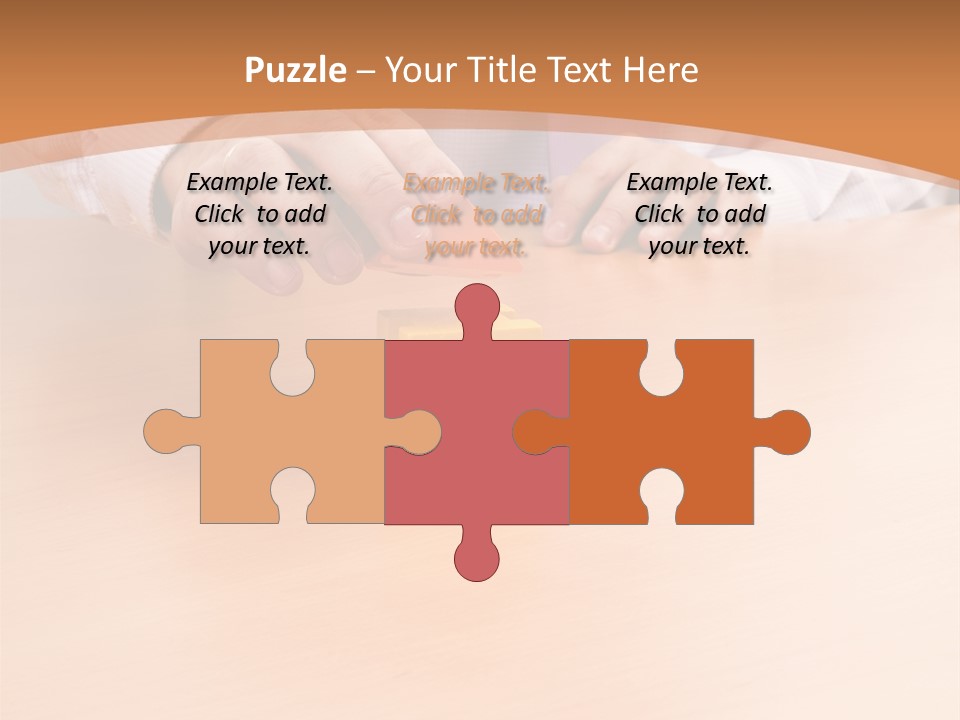 Businessman Selling A New House At His Office (Selective Focus) PowerPoint Template