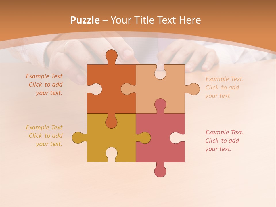 Businessman Selling A New House At His Office (Selective Focus) PowerPoint Template