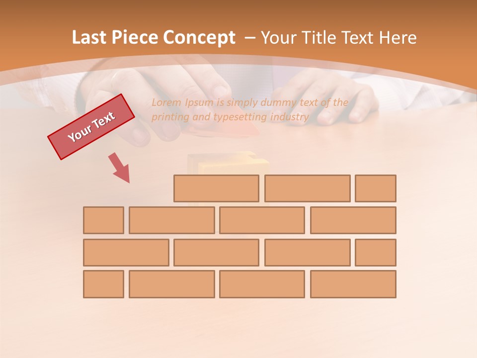 Businessman Selling A New House At His Office (Selective Focus) PowerPoint Template