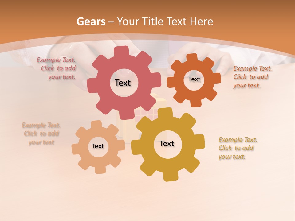 Businessman Selling A New House At His Office (Selective Focus) PowerPoint Template