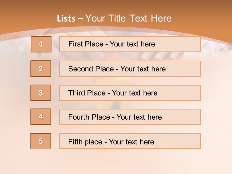 Businessman Selling A New House At His Office (Selective Focus) PowerPoint Template
