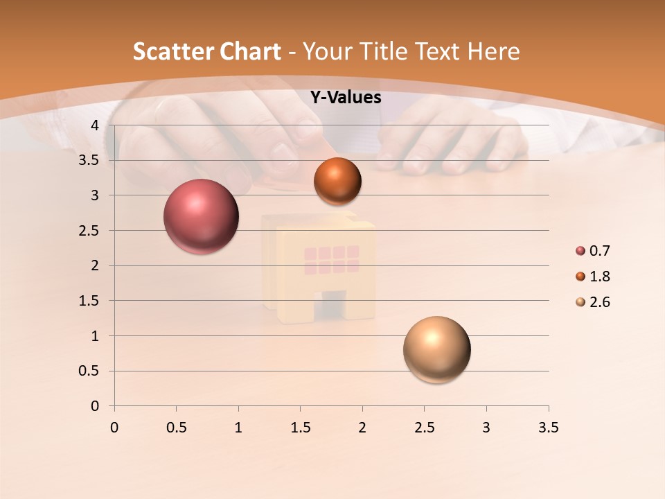 Businessman Selling A New House At His Office (Selective Focus) PowerPoint Template