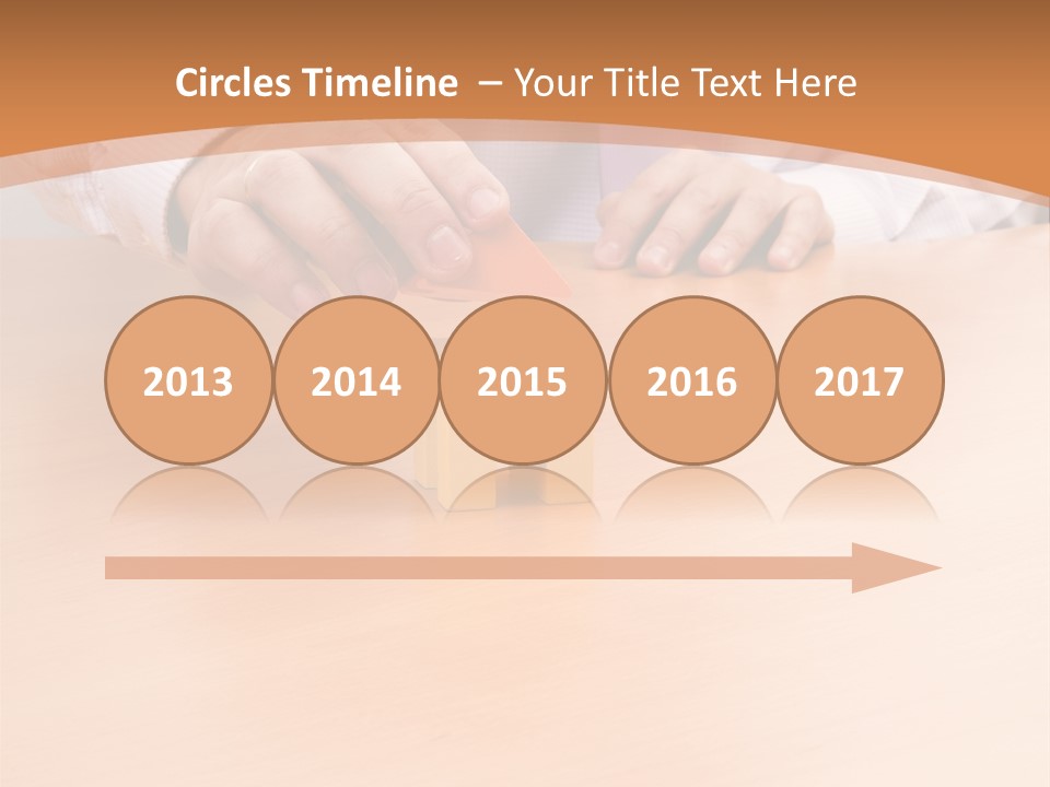 Businessman Selling A New House At His Office (Selective Focus) PowerPoint Template